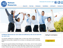Tablet Screenshot of mattsonresources.com